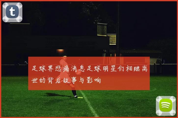 足球界悲痛消息足球明星们相继离世的背后故事与影响